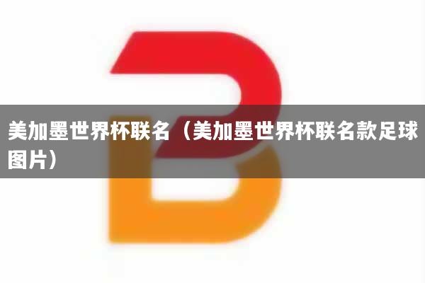 美加墨世界杯联名（美加墨世界杯联名款足球图片）