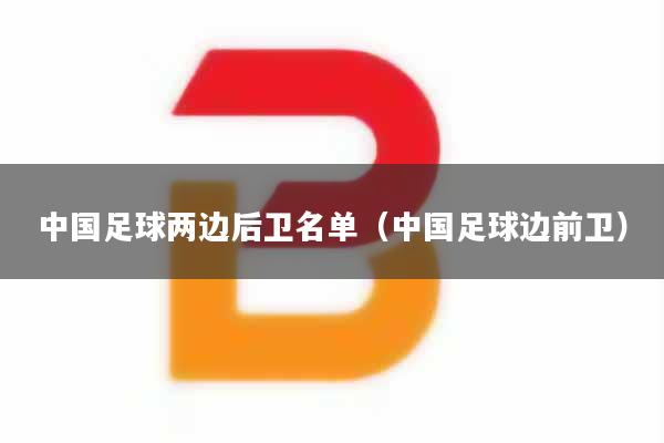中国足球两边后卫名单（中国足球边前卫）
